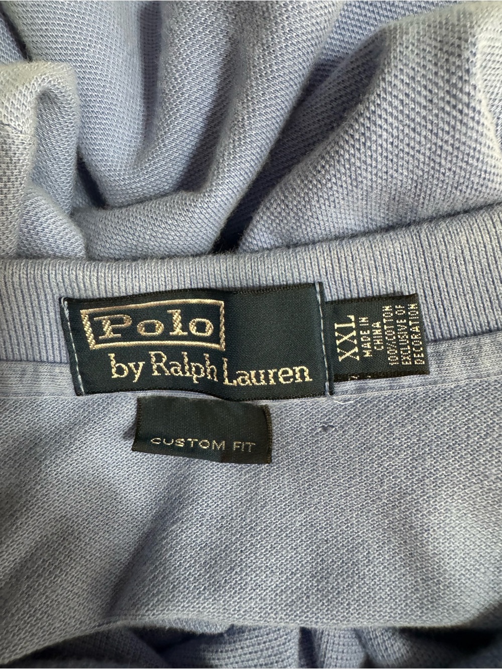 Vintage Polo Ralph Lauren Mens Polo Shirt XXL Preppy Logo Pony Golf Blue 90s - Picture 4 of 6